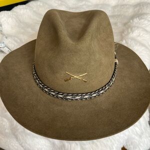 Bailey Jackson Brown/Beige Western Cowboy Hat Beaver Size Made In USA 7 1/2